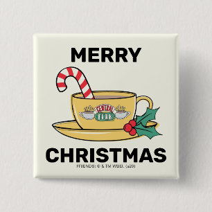 Badge Carré 5 Cm FRIENDS™ Mug de Noël Central Perk