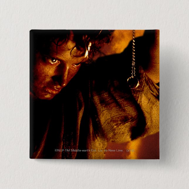 Badge Carré 5 Cm FRODO™ Démarre à l'anneau (Devant)