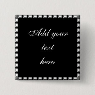 Badge Carré 5 Cm Frontière en pierre en cristal imprimée par Pin de