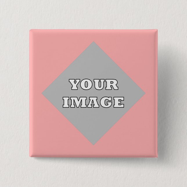 Badge Carré 5 Cm Frontière photo Carré diagonale (Devant)