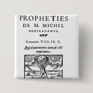 Badge Carré 5 Cm Frontispice 'aux prophéties