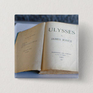 Badge Carré 5 Cm Frontispice de "Ulysse" par James Joyce