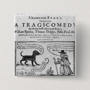 Badge Carré 5 Cm Frontispice "la sorcière d'Edmonton