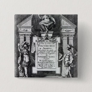 Badge Carré 5 Cm Frontispice pour "Argenis" par John Barclay