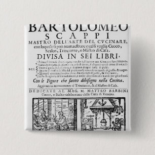 Badge Carré 5 Cm Frontispice pour faire cuire le livre de