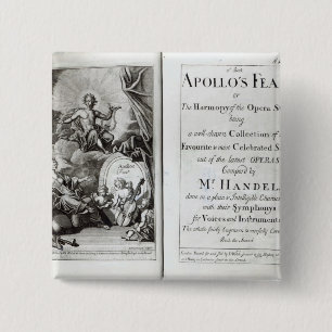 Badge Carré 5 Cm Frontispice pour le festin d'Apollo, c.1734