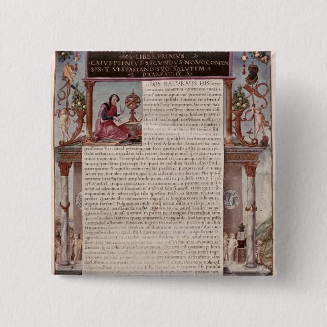 Badge Carré 5 Cm Frontispice pour réserver I montrant une page de (Devant)