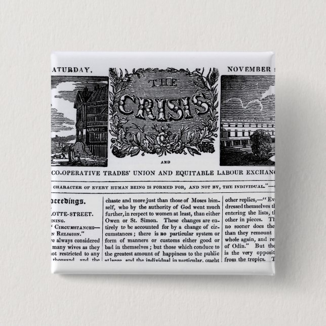 Badge Carré 5 Cm Frontpage "des commerces nationaux de coopérative (Devant)