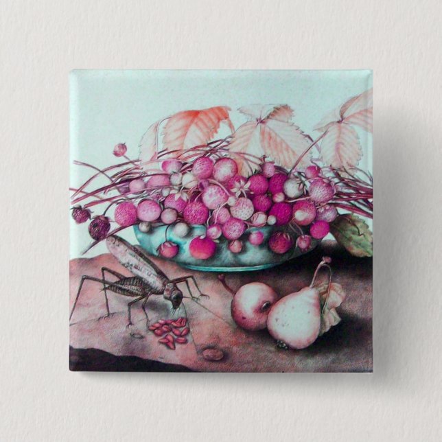 BADGE CARRÉ 5 CM FRUITS DE SAISON 3 (Devant)