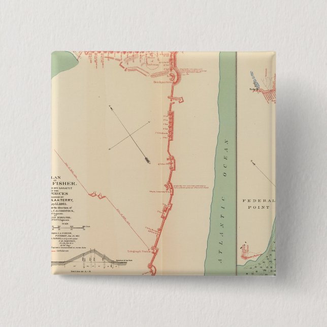 Badge Carré 5 Cm Ft Fisher (Devant)