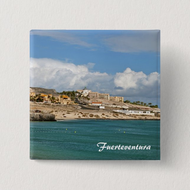 Badge Carré 5 Cm Fuerteventura (Devant)