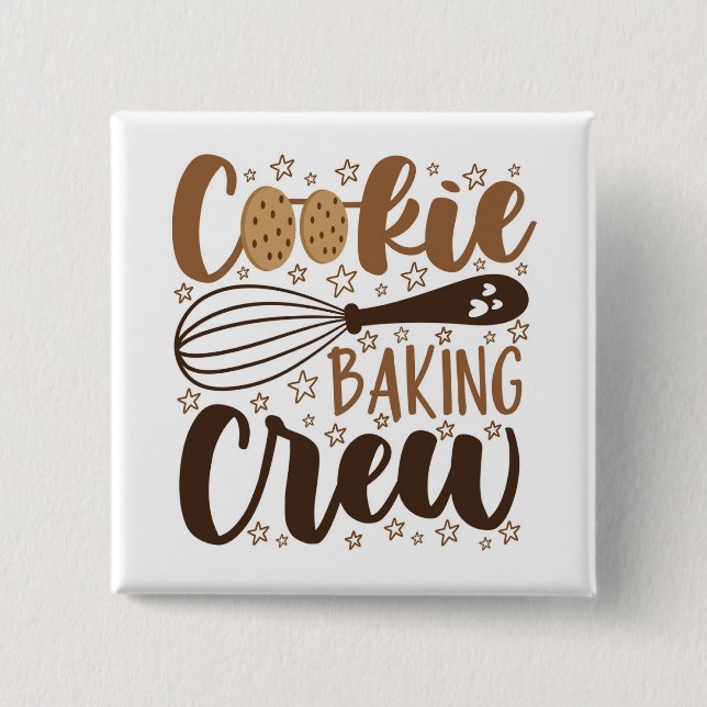 Badge Carré 5 Cm Fun Cookie Baking Creative (Devant)