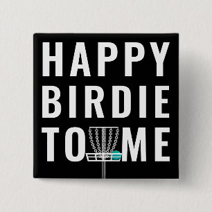 Badge Carré 5 Cm Funny Disc Golf Birthday Birdie Gift