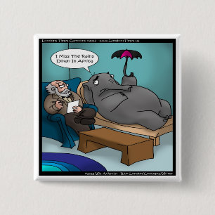 Badge Carré 5 Cm Funny Elephant In Therapy Cards Tees Gifts Etc
