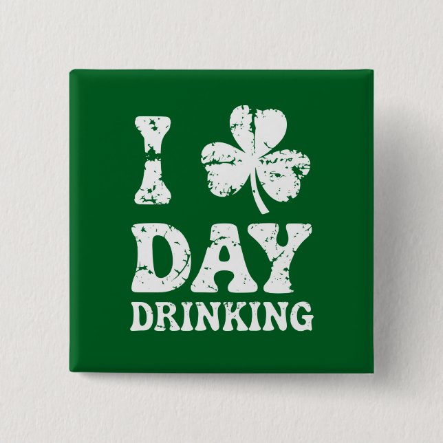 Badge Carré 5 Cm Funny Saint Patricks Day Party St Pats Drôle Drôle (Devant)