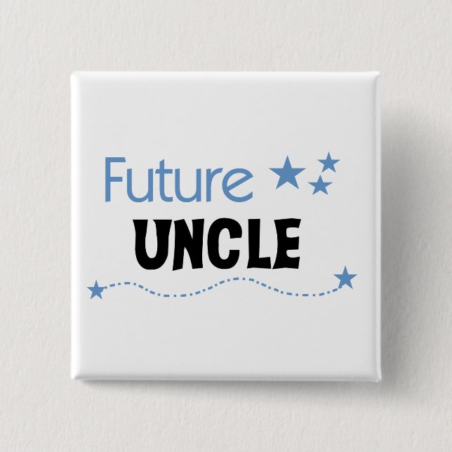 Badge Carré 5 Cm Futur oncle T-shirts et cadeaux (Devant)