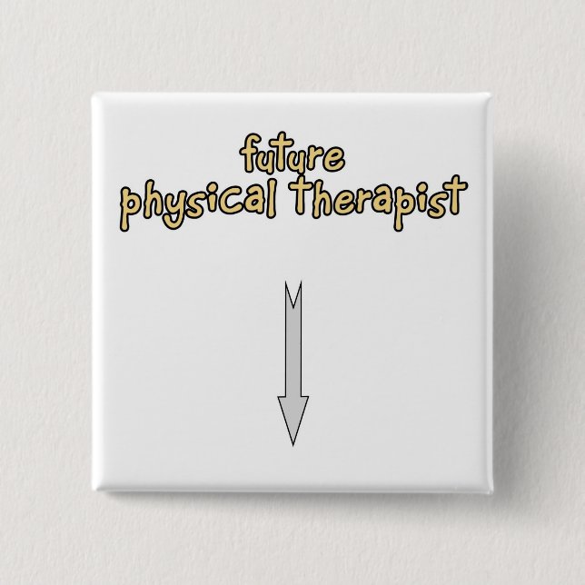 Badge Carré 5 Cm futur physiothérapeute (Devant)