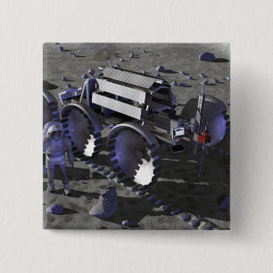 Badge Carré 5 Cm Futures missions d'exploration spatiale 10