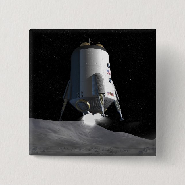 Badge Carré 5 Cm Futures missions d'exploration spatiale 12 (Devant)