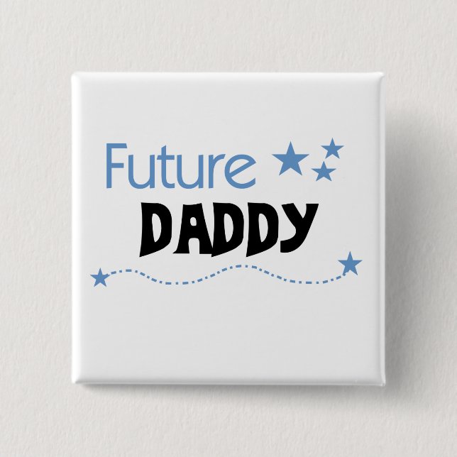 Badge Carré 5 Cm Futurs T-shirts et cadeaux Daddy (Devant)
