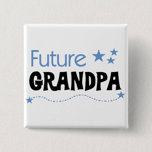 Badge Carré 5 Cm Futurs T-shirts et cadeaux de grand-papa (Devant)