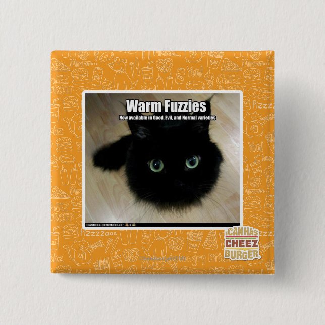 Badge Carré 5 Cm Fuzzies chaud (Devant)