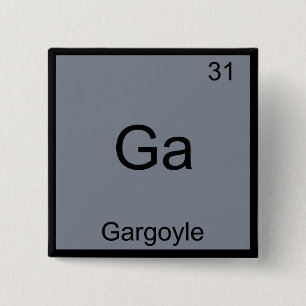 Badge Carré 5 Cm Ga - Tee symbole d'élément de chimie drôle de garg