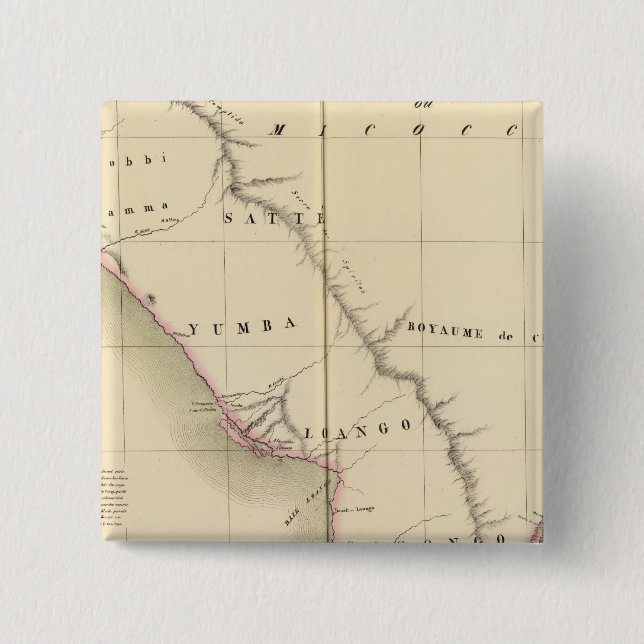 Badge Carré 5 Cm Gabon, Congo 38 (Devant)