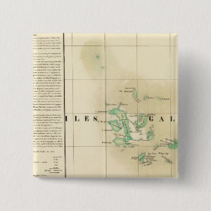 Badge Carré 5 Cm Galapagos Océanie no 17