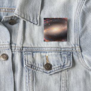 Badge Carré 5 Cm Galaxie Spirale Ngc 1300.