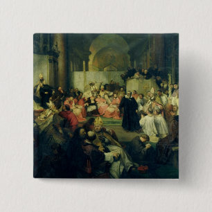 Badge Carré 5 Cm Galilée devant le Conseil, 1861