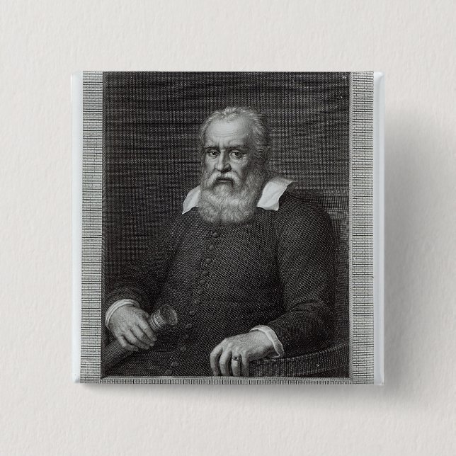 Badge Carré 5 Cm Galileo Galilei (Devant)