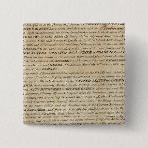 Badge Carré 5 Cm Galveston Bay et Texas Land Company