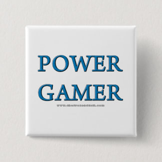 Badge Carré 5 Cm Gamer de puissance