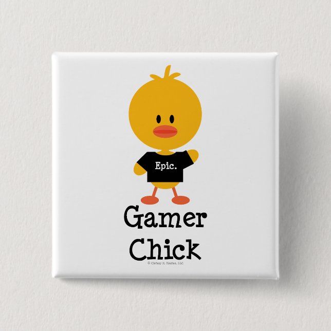 Badge Carré 5 Cm GamerChick (Devant)