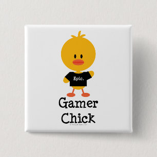 Badge Carré 5 Cm GamerChick