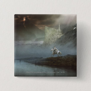 Badge Carré 5 Cm GANDALF™ prend Hobbits à la ville gardée