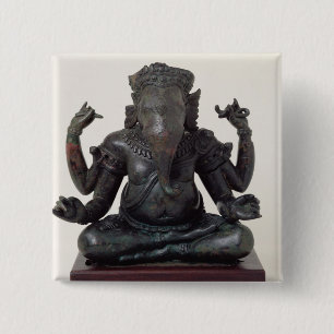 Badge Carré 5 Cm Ganesh, 12th-early 13ème siècle en retard, Angko