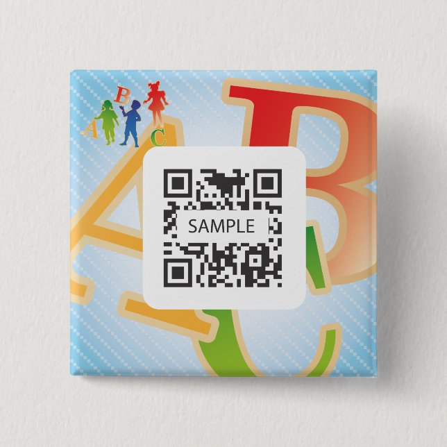 Badge Carré 5 Cm Garde de modèle de bouton (Devant)