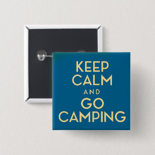 Badge Carré 5 Cm Garde ton calme et va camper impression vintage