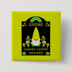 Badge Carré 5 Cm Garden Center Gnome