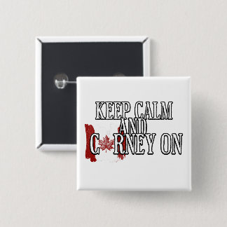 Badge Carré 5 Cm Gardez votre calme et Carney On