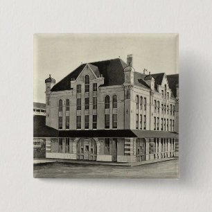 Badge Carré 5 Cm Gare de Concord et chemin de fer Montréal, Concor