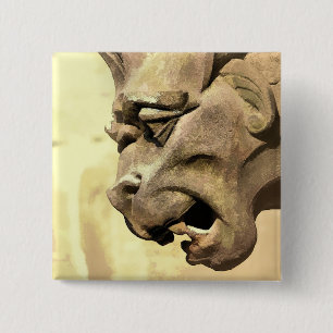 BADGE CARRÉ 5 CM GARGOYLE