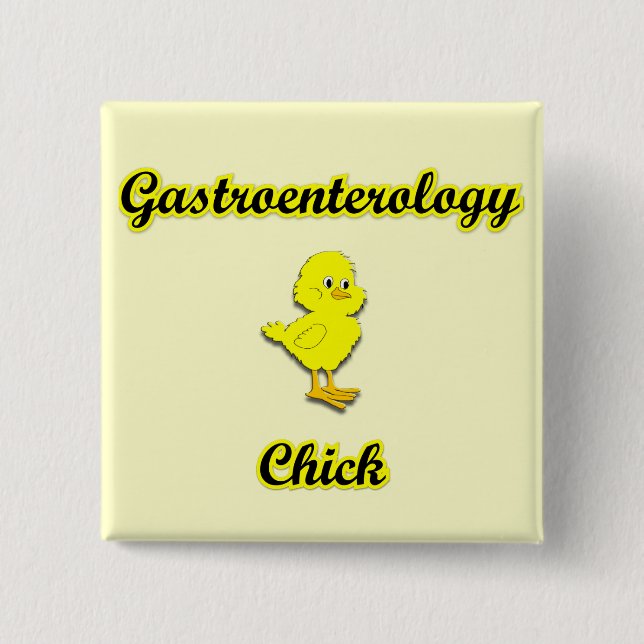 Badge Carré 5 Cm Gastroentérologie Chick (Devant)