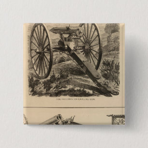 Badge Carré 5 Cm Gatling Gun Company Schuyler, Hartley et Graham