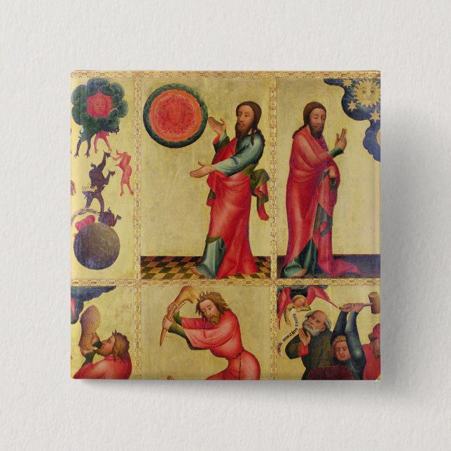 Badge Carré 5 Cm Gauche du haut autel de St Peter (Devant)