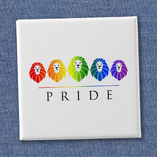Badge Carré 5 Cm Gay Pride des Lions - LGBT