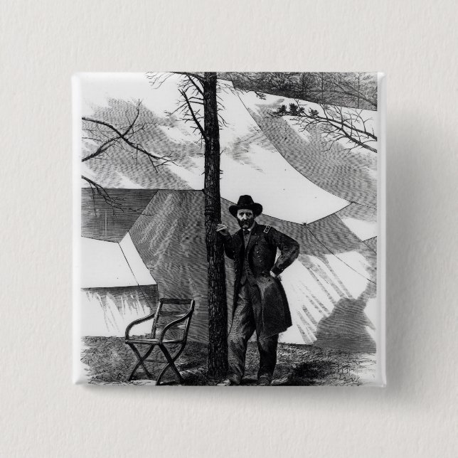 Badge Carré 5 Cm Général de corps Ulysse S. Grant (Devant)