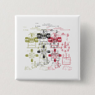 Badge Carré 5 Cm Générateur d'Edison